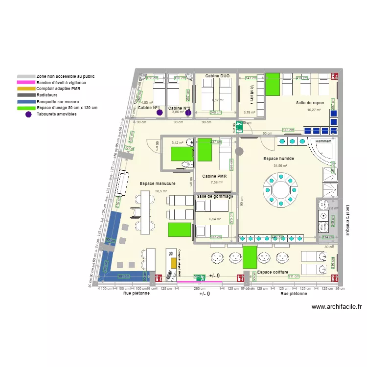 KECHNAYA D'ORIENT apr&egrave;s travaux bis. Plan de 