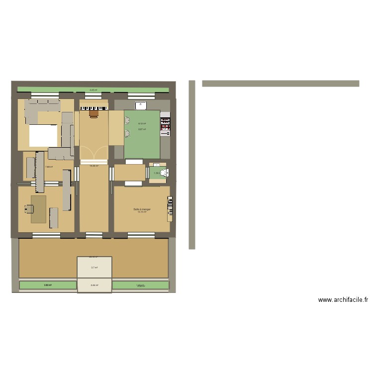 Plan Hotel particulier Brouillon Etage 1. Plan de 0 pièce et 0 m2