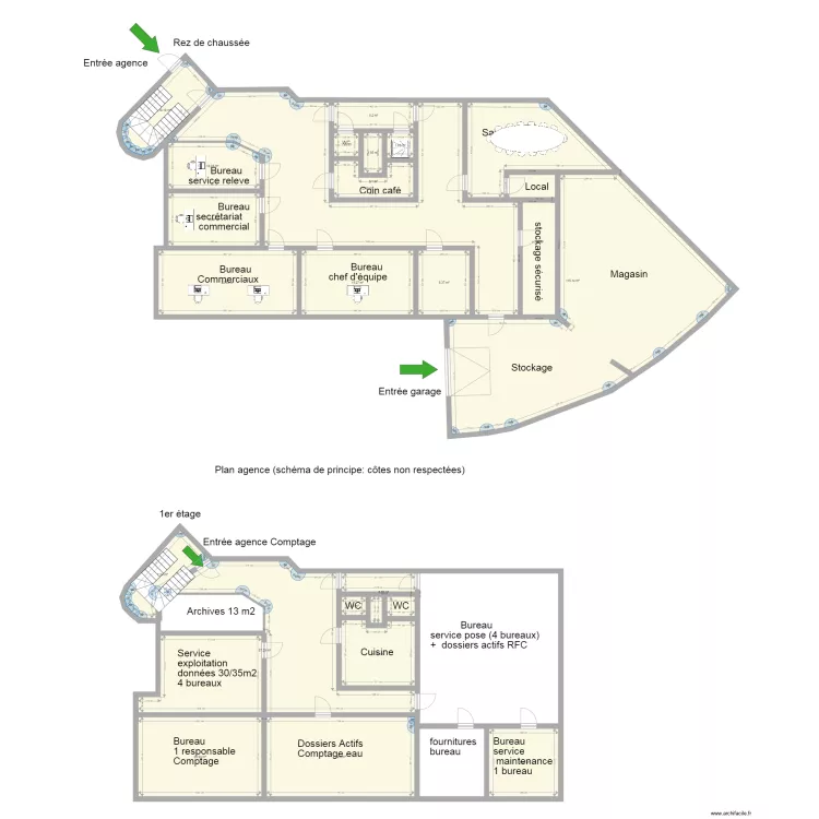Plan Agence Habsheim r&eacute;org. Plan de 