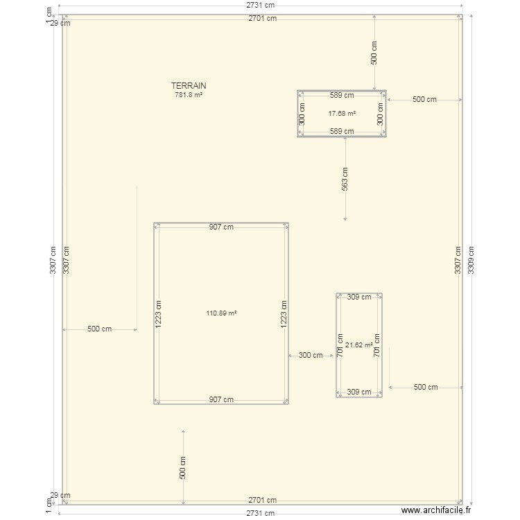 implantation parcelle . Plan de 0 pièce et 0 m2