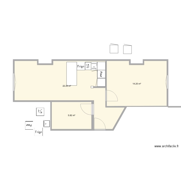 Plan Appart V1. Plan de 0 pièce et 0 m2