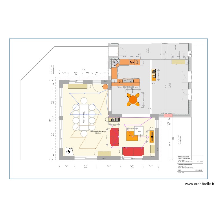 Eclairage intérieur extension option 3. Plan de 0 pièce et 0 m2