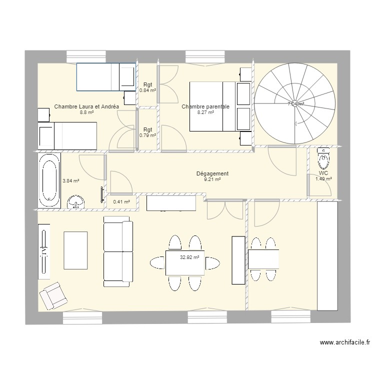 plan appartement rgt