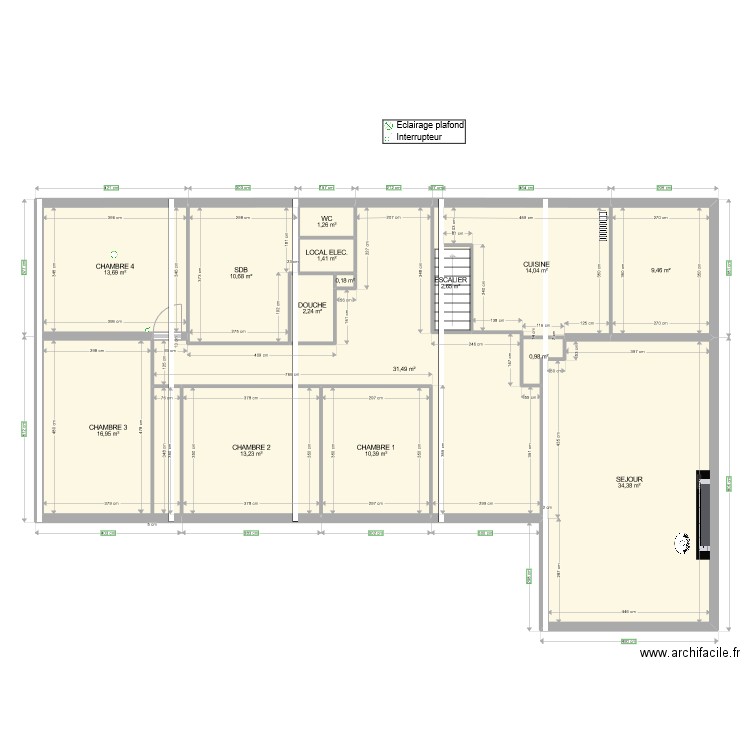 CHALET_ARFEUILLE_20220803. Plan de 15 pièces et 163 m2