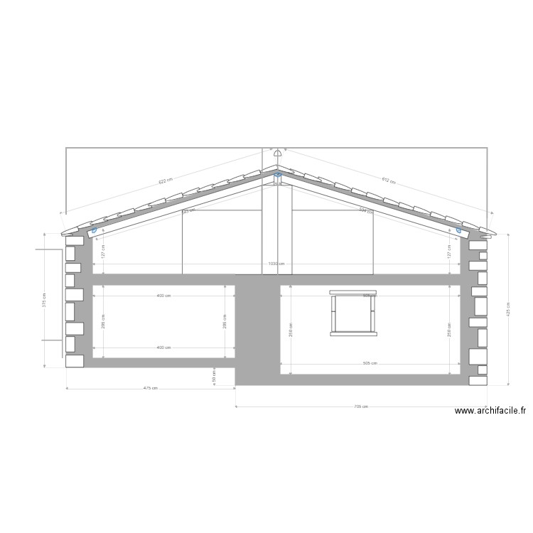 BERGERIE PIGNON OUEST 12. Plan de 3 pièces et 42 m2