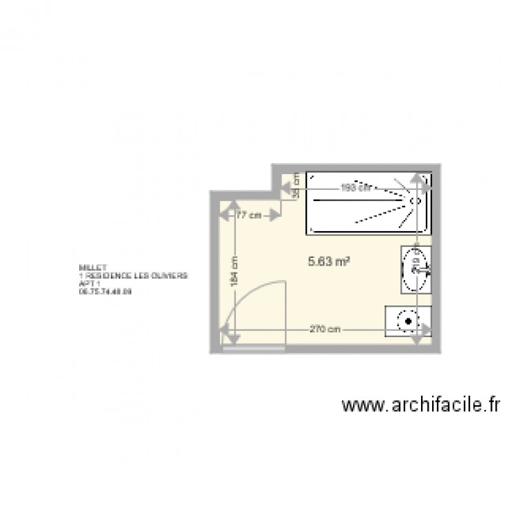 MILLET . Plan de 0 pièce et 0 m2