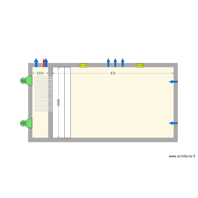 immolf villa 2. Plan de 2 pièces et 24 m2