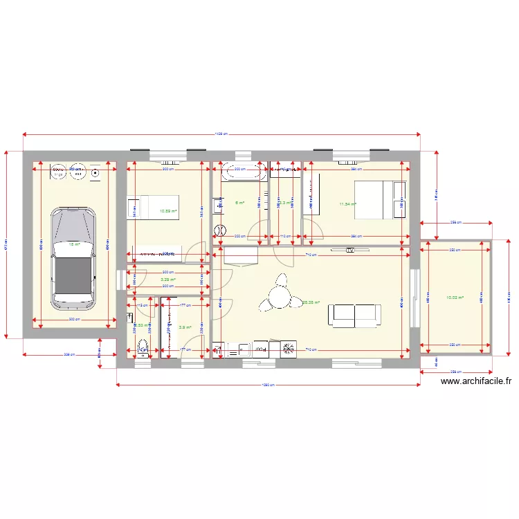 maison 3. Plan de 