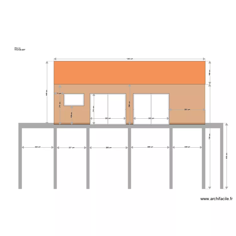 FACADE EST 1. Plan de 