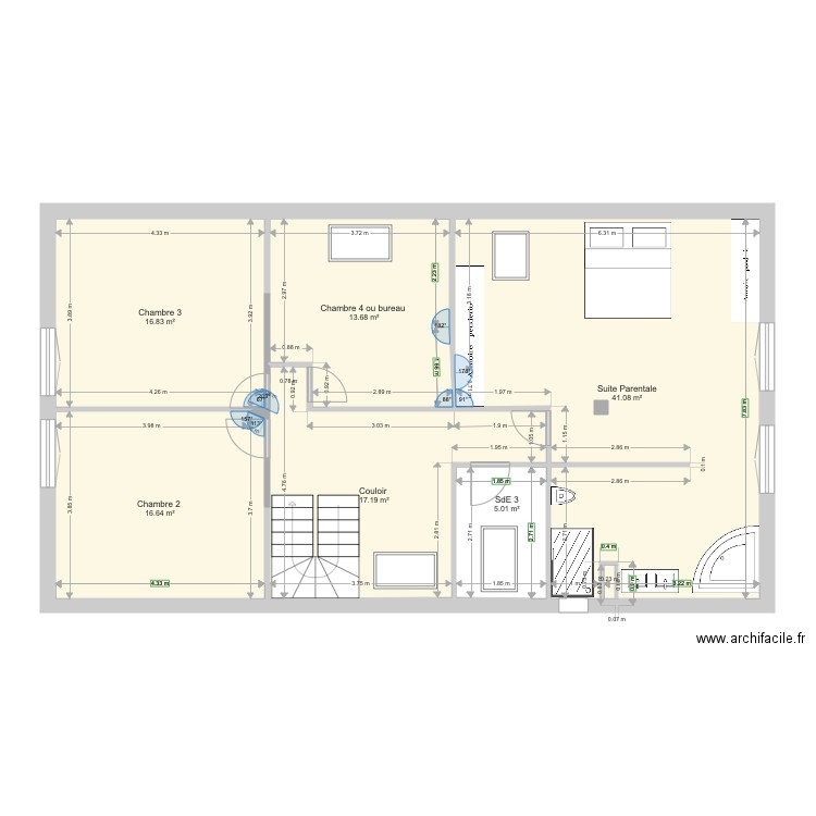 Plan Etage Santeny 5. Plan de 0 pièce et 0 m2