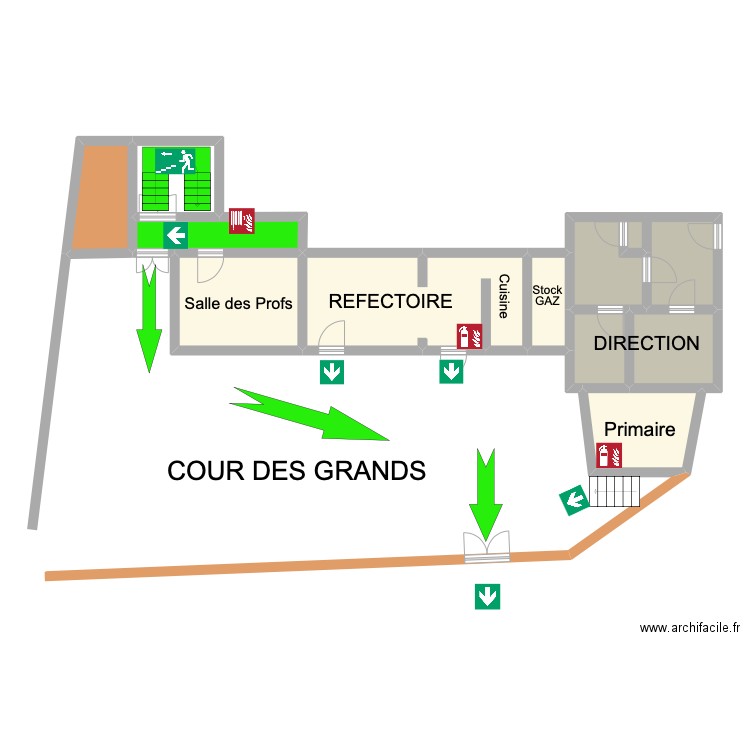 Saint servais B Rez. Plan de 10 pièces et 72 m2