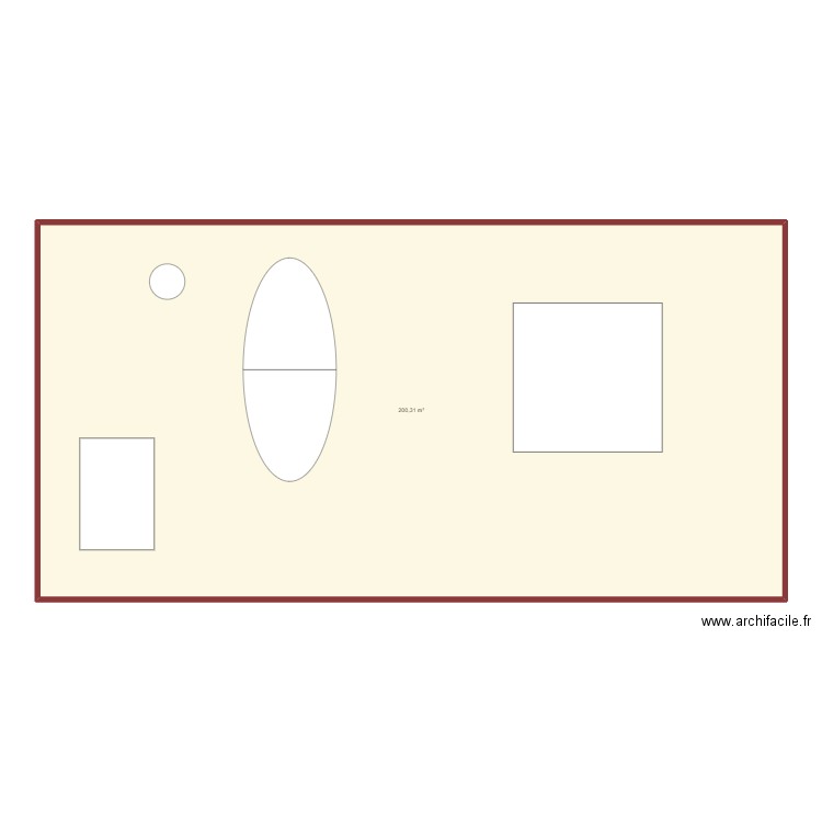 terrain de l'école du chat sur le 115. Plan de 1 pièce et 200 m2