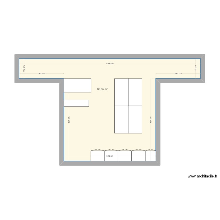 TERTRE. Plan de 1 pièce et 39 m2