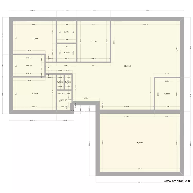 m bas angle. Plan de 