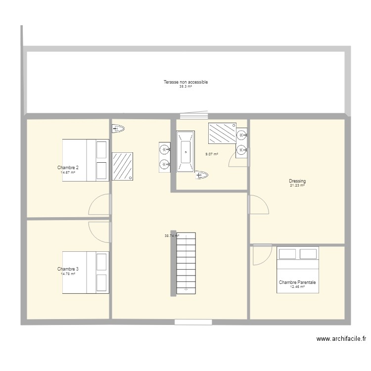 1er etage V3. Plan de 0 pièce et 0 m2