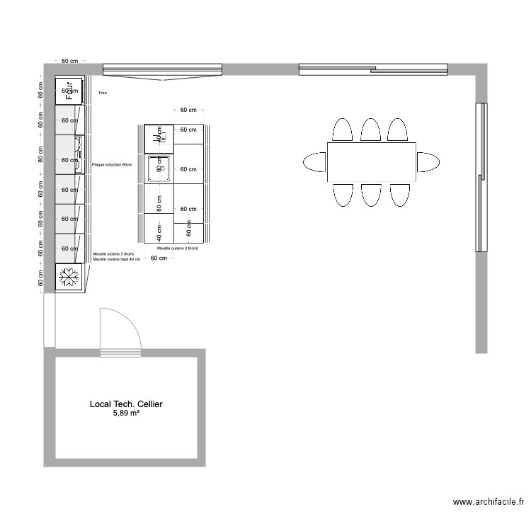 Cuisine2. Plan de 0 pièce et 0 m2