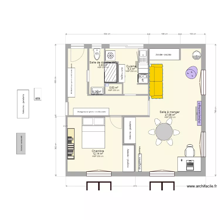 RDC maison moineaux Ren&eacute;e. Plan de 