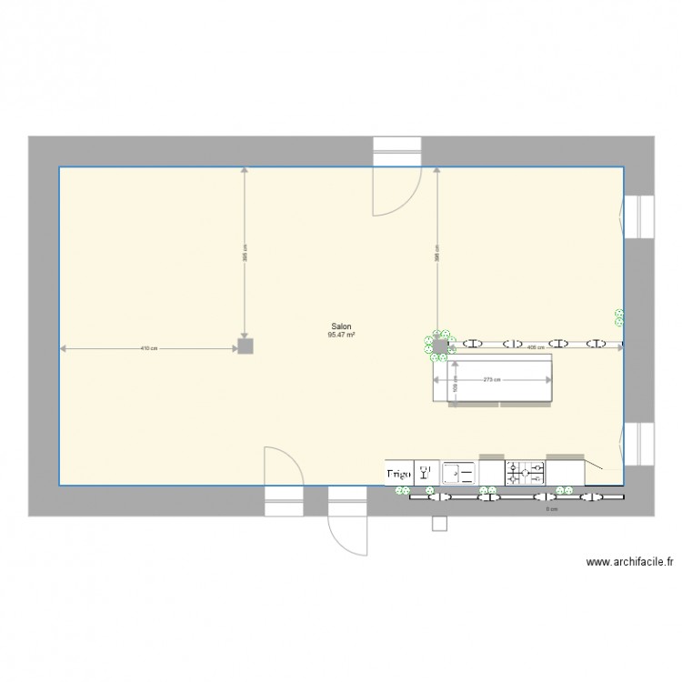 SalonCuisine. Plan de 0 pièce et 0 m2