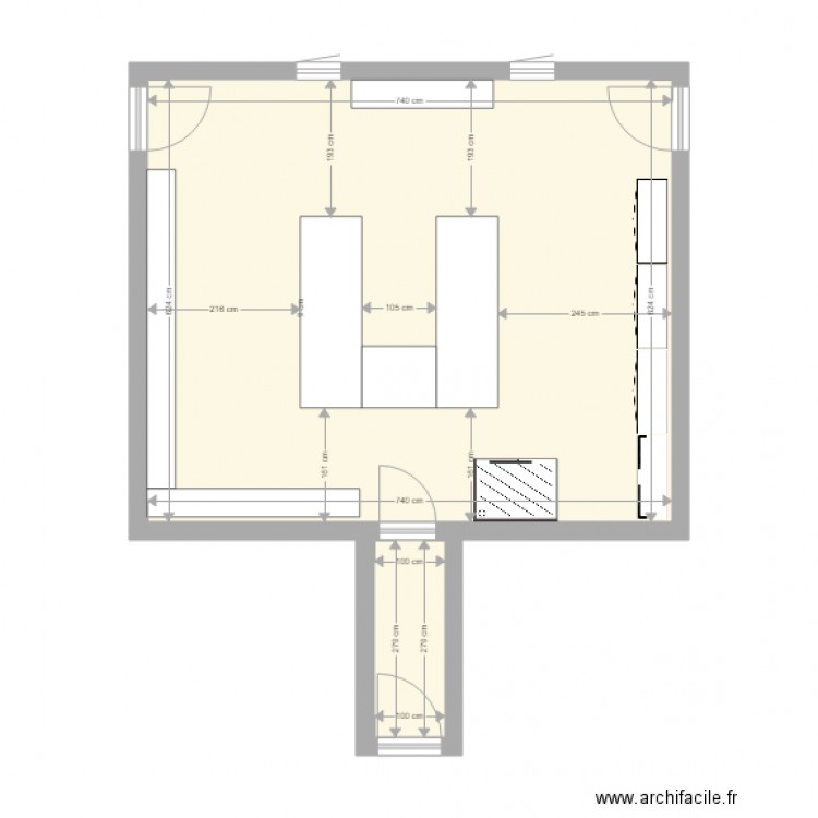 Laboratoire Lycée SainT Joseph La Pommeraye Version 1 équipé. Plan de 0 pièce et 0 m2