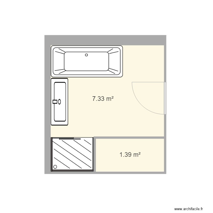 salle de bain. Plan de 0 pièce et 0 m2