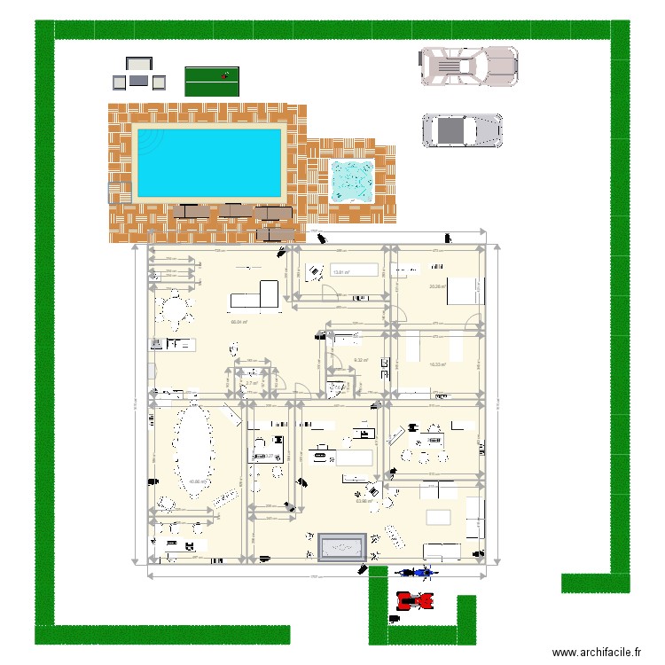 entreprise plus maison deriere camera. Plan de 0 pièce et 0 m2