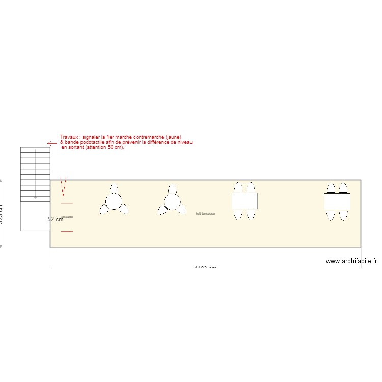 cave toit terrasse travaux. Plan de 0 pièce et 0 m2