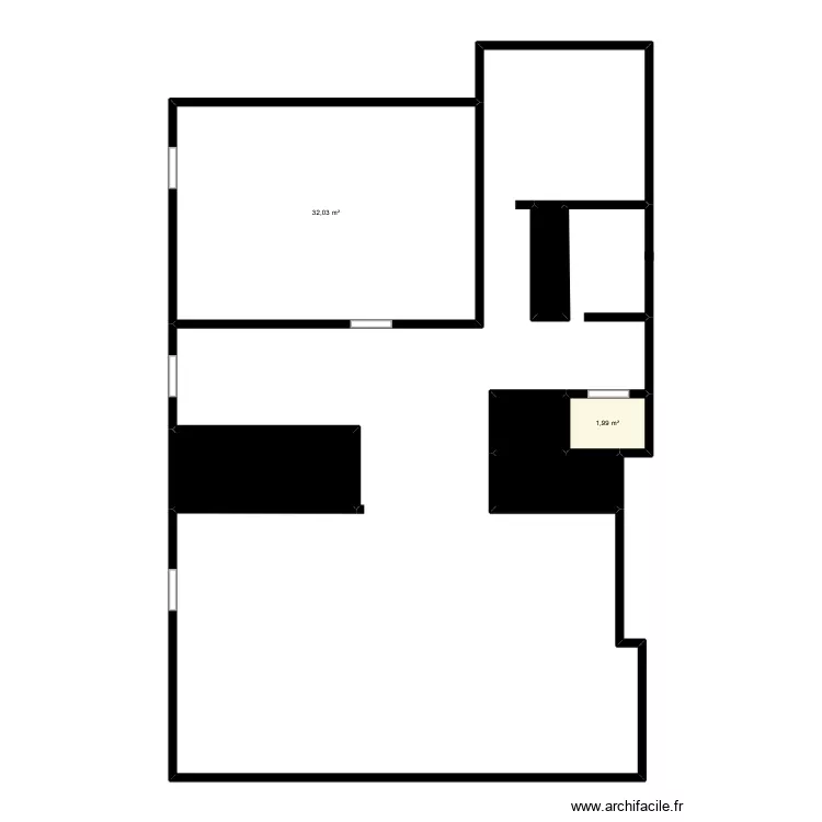 CLIENT NUMERO 1284 dossier erp. Plan de 6  et 46 m²