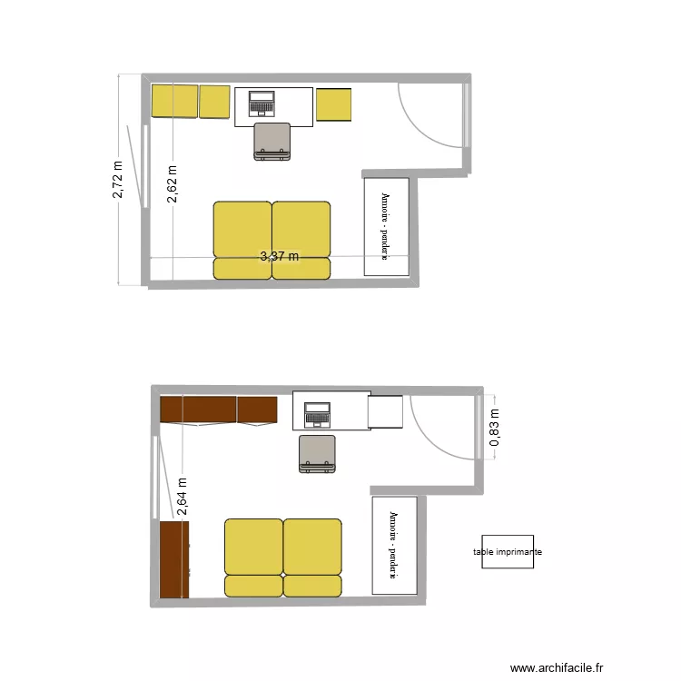 bureau M1. Plan de bureau M1. Plan de