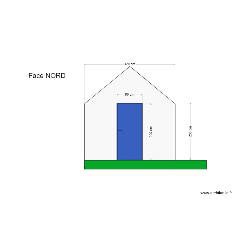 face CA. porte. Plan de 0 pièce et 0 m2