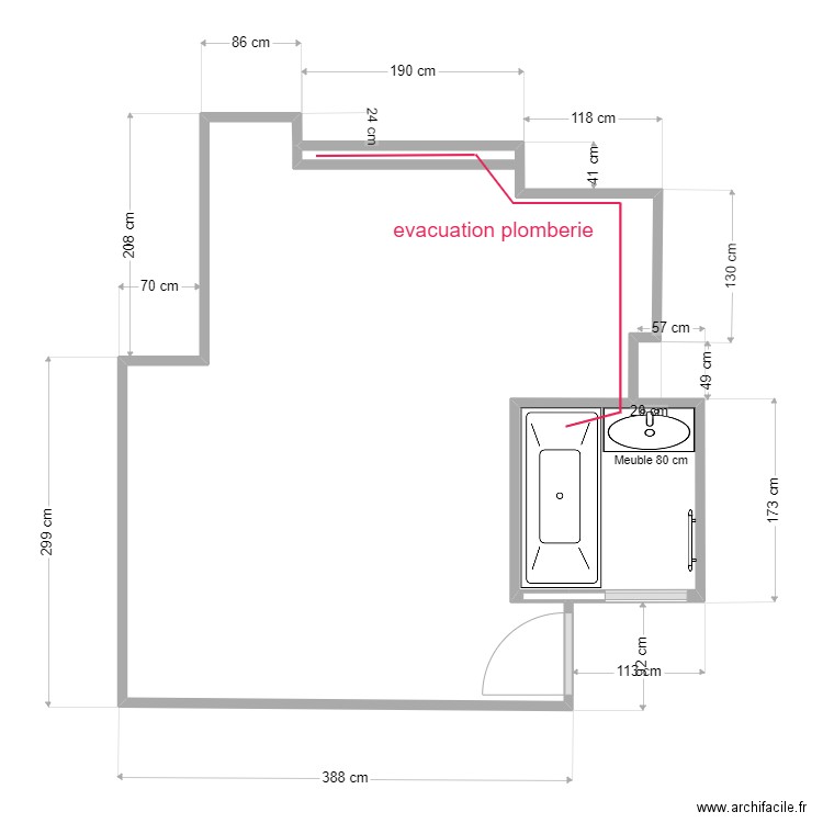 BASTARD PROJET 4. Plan de 2 pièces et 19 m2