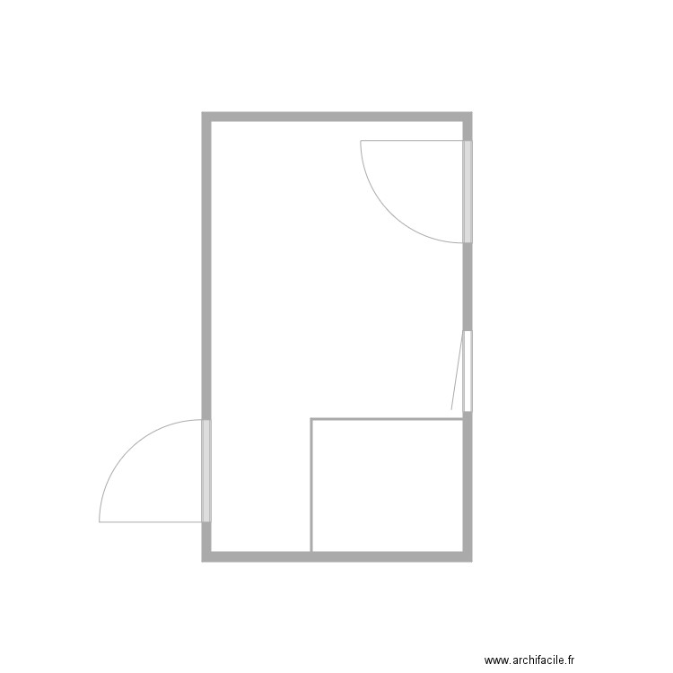 PROJET BUANDERIE . Plan de 2 pièces et 8 m2