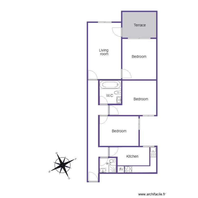 calle del mar 75. Plan de 