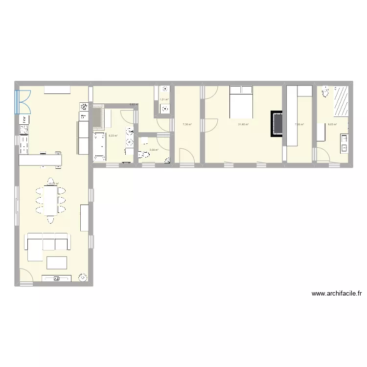 projet 1 extension cuisine. Plan de 