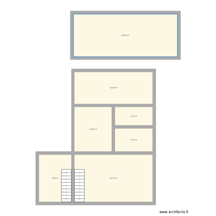 Appartement Lievre 2. Plan de 7 pièces et 99 m2