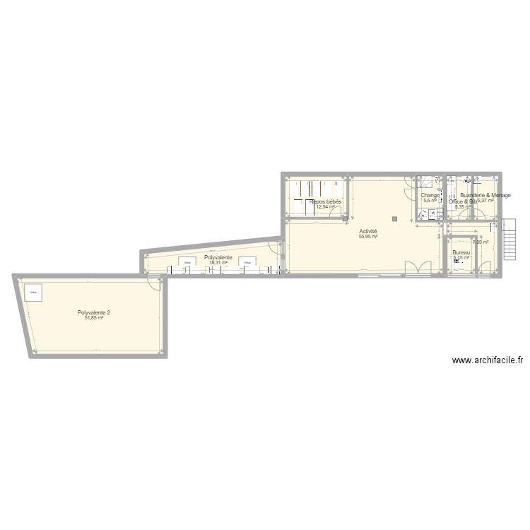 91 CORBEIL ARCHE Projet PMI V ArL 150422. Plan de 15 pièces et 267 m2