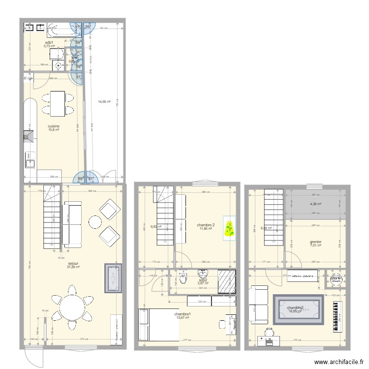 Maison AlexetJC Projet2. Plan de 0 pièce et 0 m2