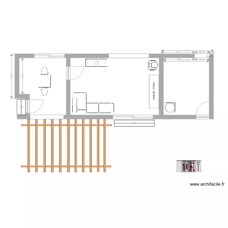 verranda. Plan de 