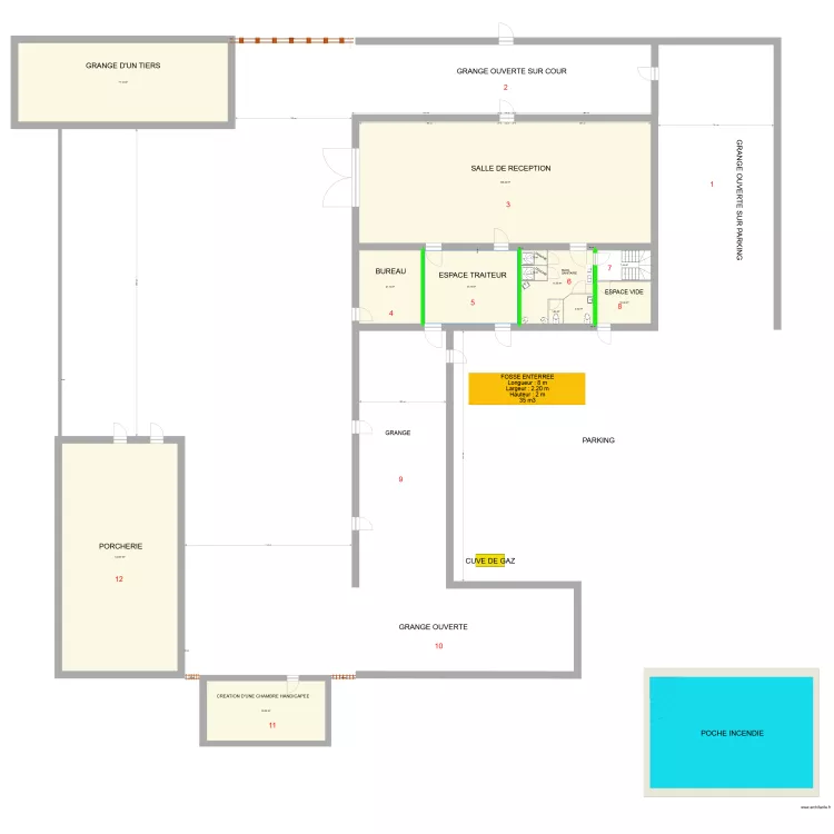PLAN GRANGE 1 et 2 et 3. Plan de 