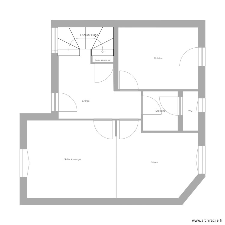 ROBERT N 1. Plan de 6 pièces et 46 m2