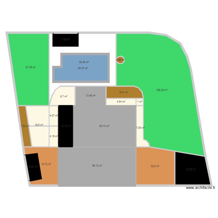 Terrasse et Piscine 2. Plan de 0 pièce et 0 m2