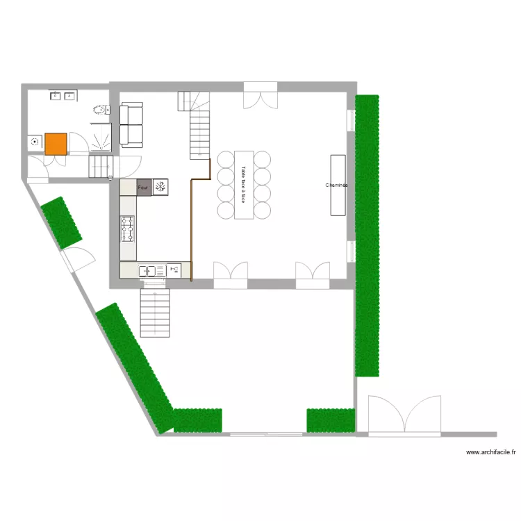 grange sermaise RDC autre escalier murs42. Plan de 