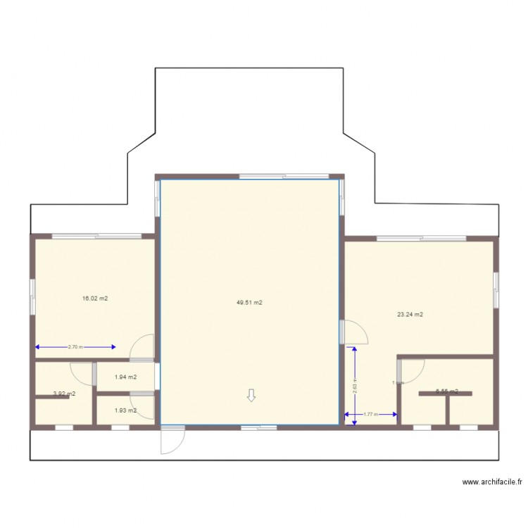 Plan maison cotation. Plan de 0 pièce et 0 m2