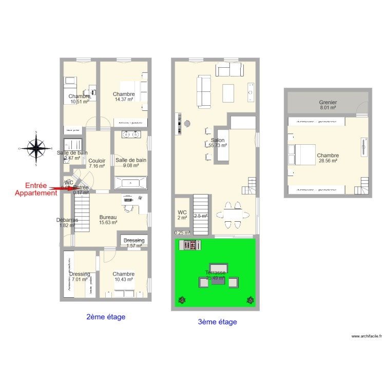 CHRETIEN. Plan de 0 pièce et 0 m2