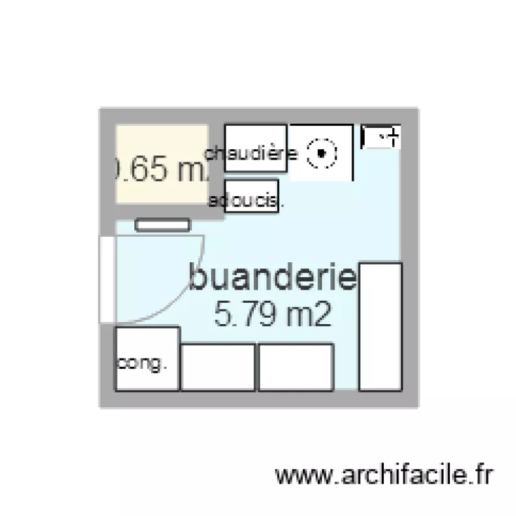 buanderie. Plan de 