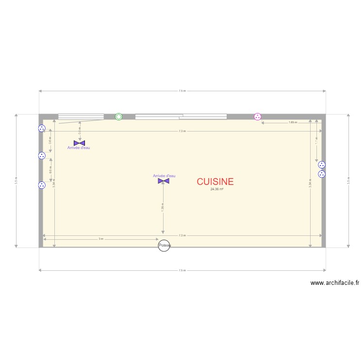 cuisine. Plan de 0 pièce et 0 m2