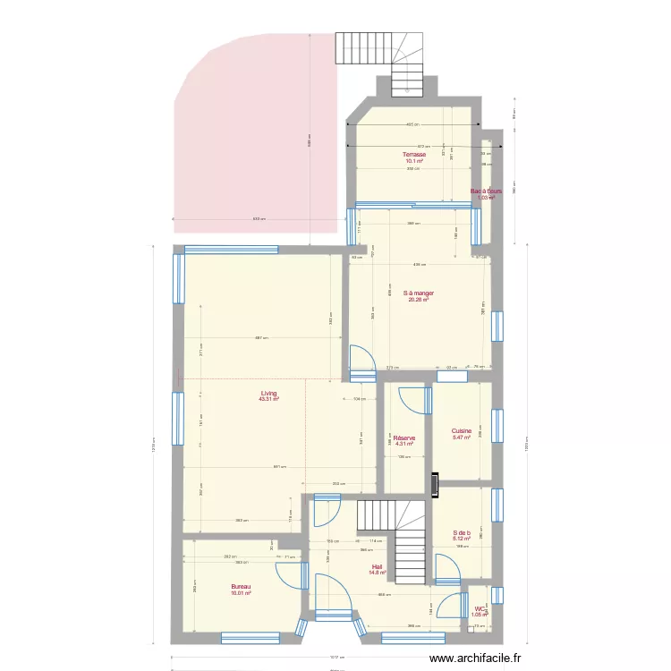 Rez  Electricit&eacute;. Plan de 