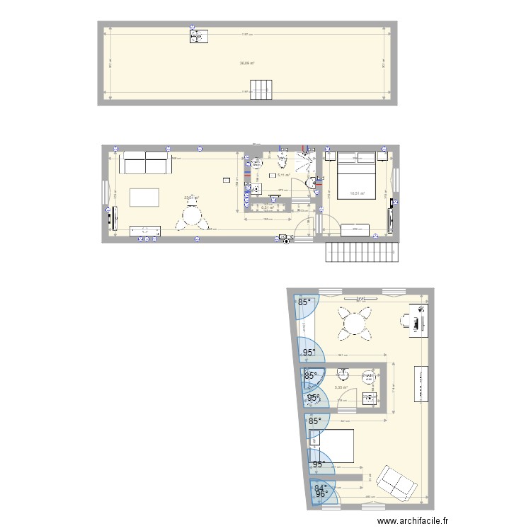 AppartementRomans. Plan de 7 pièces et 119 m2