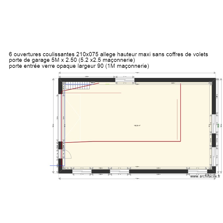 SOUS SOL ET FACADE 1735x1050 quick up. Plan de 1 pièce et 161 m2