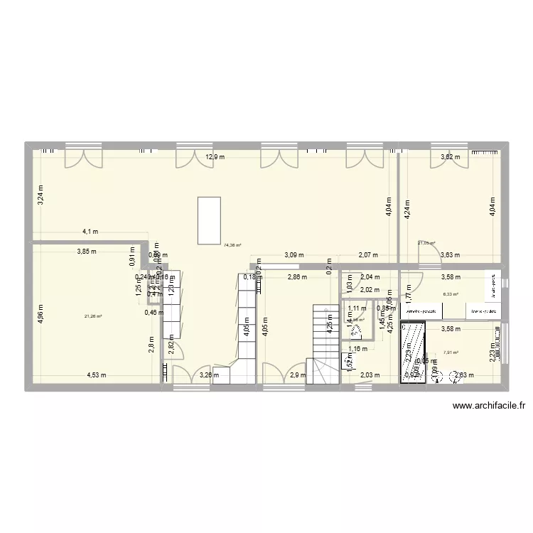 Maison v2. Plan de 7 pièces et 133 m² Maison v2. Plan de 7 pièces et 133 m²