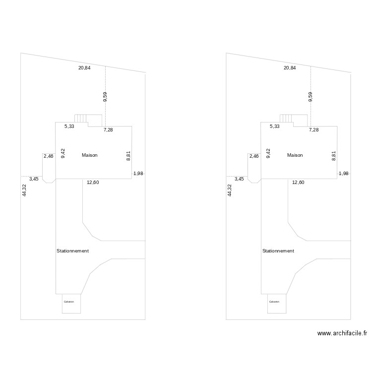 Plan d'implantation. Plan de 0 pièce et 0 m2